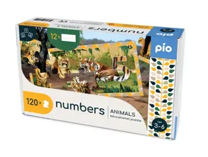 Lavinanti dėlionė NUMBERS - ANIMALS, 3-6 metų vaikams