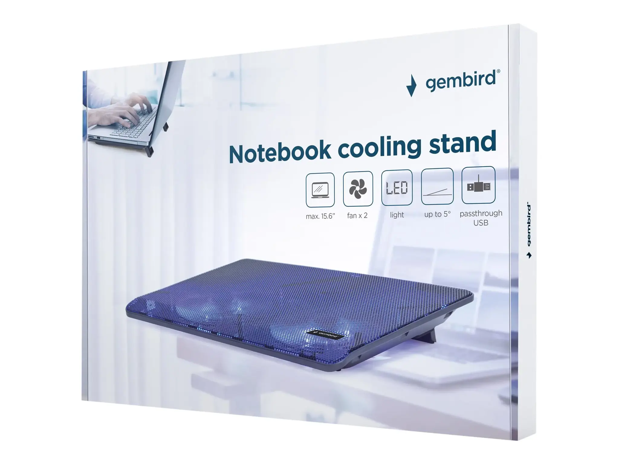 GEMBIRD NBS-2F15-05 Nešiojamųjų kompiuterių aušinimo stovas