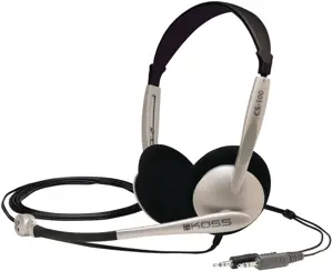 "Koss" laidinės ausinės CS100, ant ausų, su mikrofonu, 3,5 mm, juodos/auksinės spalvos