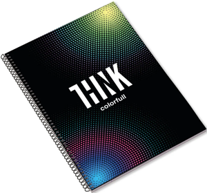 A4 Spiral Book 80sh 90G THINK BLACK Lin