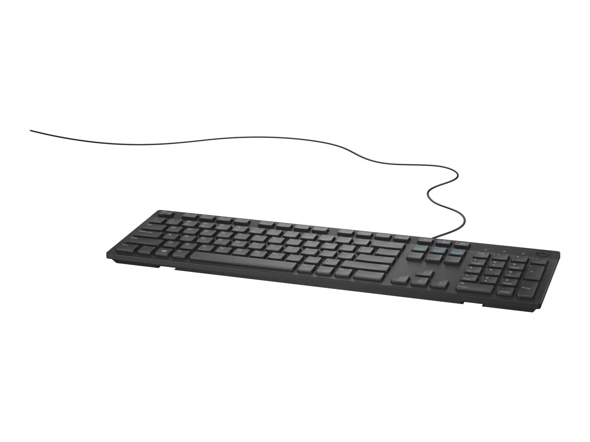 DELL KB216, Full-size (100%), Wired, QWERTY, Black