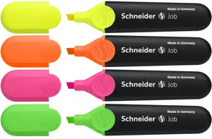 Teksto žymekliai SCHNEIDER JOB, 1-5 mm, 4 spalvų rinkinys