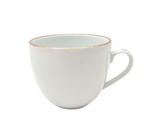 Puodelis Gold, porcelianas, su lėkštute, 320 ml, D 10 cm, H 9 cm, vnt