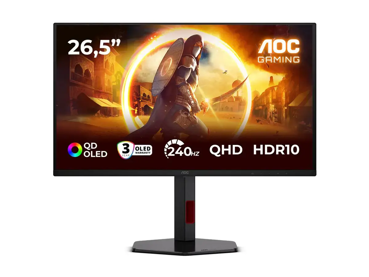 AOC | Q27G4ZDR | 27 " | QD-OLED | QHD | 16:9 | 240 Hz | 0.03 ms | 2560 x 1440 pixels | 400 cd/m² | HDMI ports quantity 2 | Black