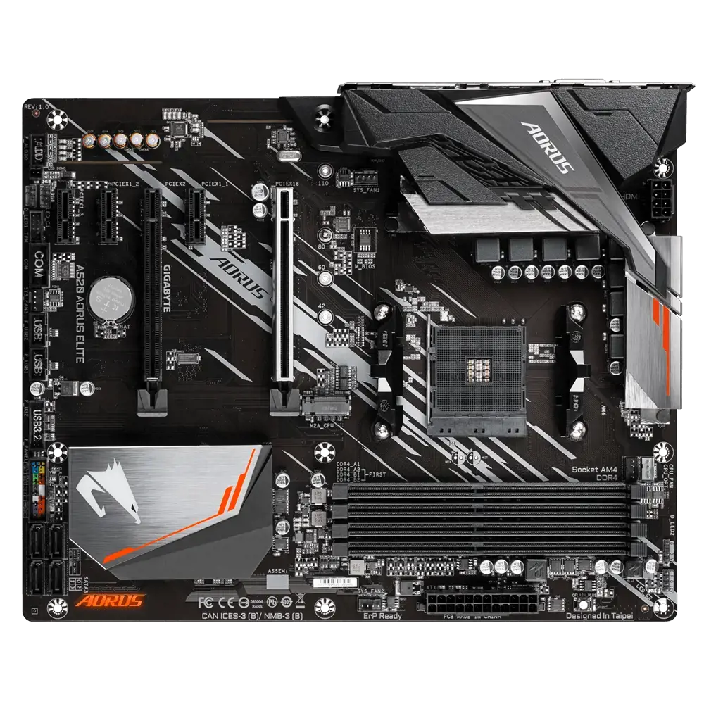 Gigabyte A520 AORUS ELITE, AMD, "Socket AM4", 3 kartos "AMD Ryzen™ 3", 3 kartos "AMD Ryzen 5", 3 kartos "AMD Ryzen™ 7", 3 kartos..., "Socket AM4", DDR4-SDRAM, 128 GB