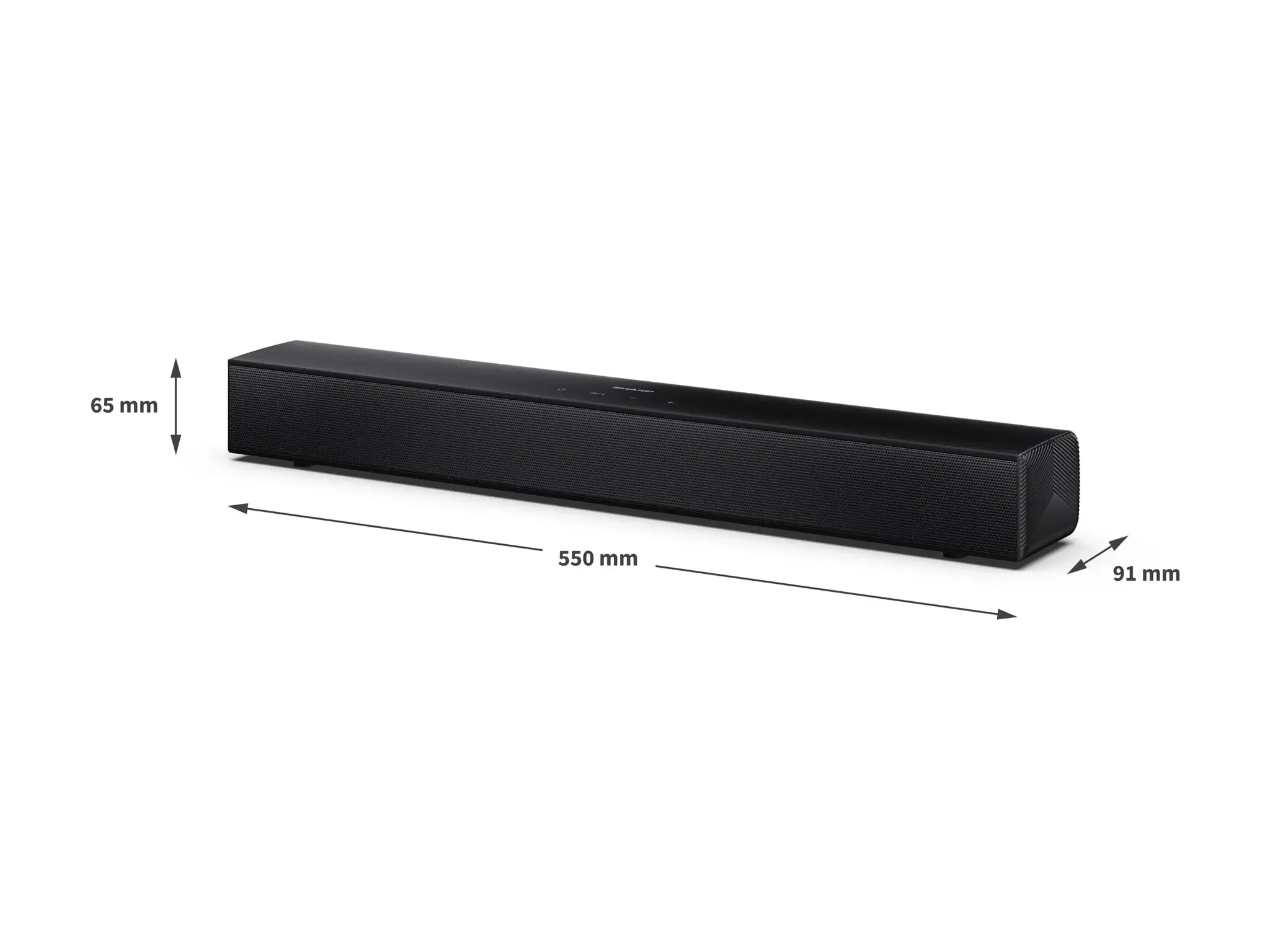 Sharp Compact 2.0 Soundbar | HT-SB121 | 120 W | Bluetooth | Black | Wireless connection