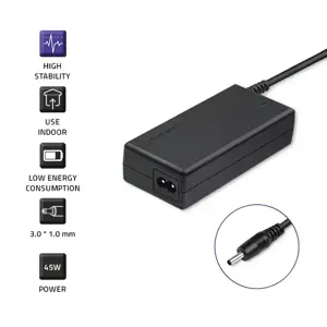 QOLTEC 51508 Nešiojamojo kompiuterio kintamosios srovės maitinimo adapteris Qoltec f Asus 45W 19V 2.37A 3.0x1.0