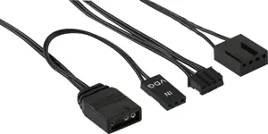 "Aerocool DUO12PRO" komplektas 3xFan 12cm ARGB LED Dual Ring Antivibration 6 kontaktų juodas