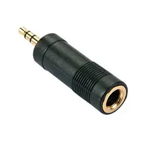 "Lindy" adapteris Stereo 3,5 mm m/6,3 mm, 3,5 mm, 6,3 mm, juodas