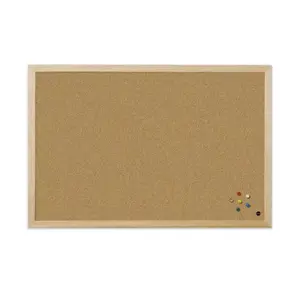 Kamštinė lenta BI-OFFICE BUDGET 60x45, pušies rėmas