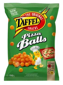 TAFFEL PIZZA BALLS kukurūzų traškučiai, 110g