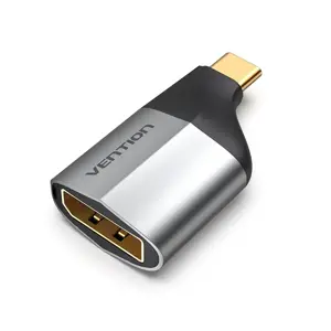 "Vention" C tipo-DP adapteris Pilkas metalinis tipas, 2.0, C tipo USB, "DisplayPort" išvestis, 3840…
