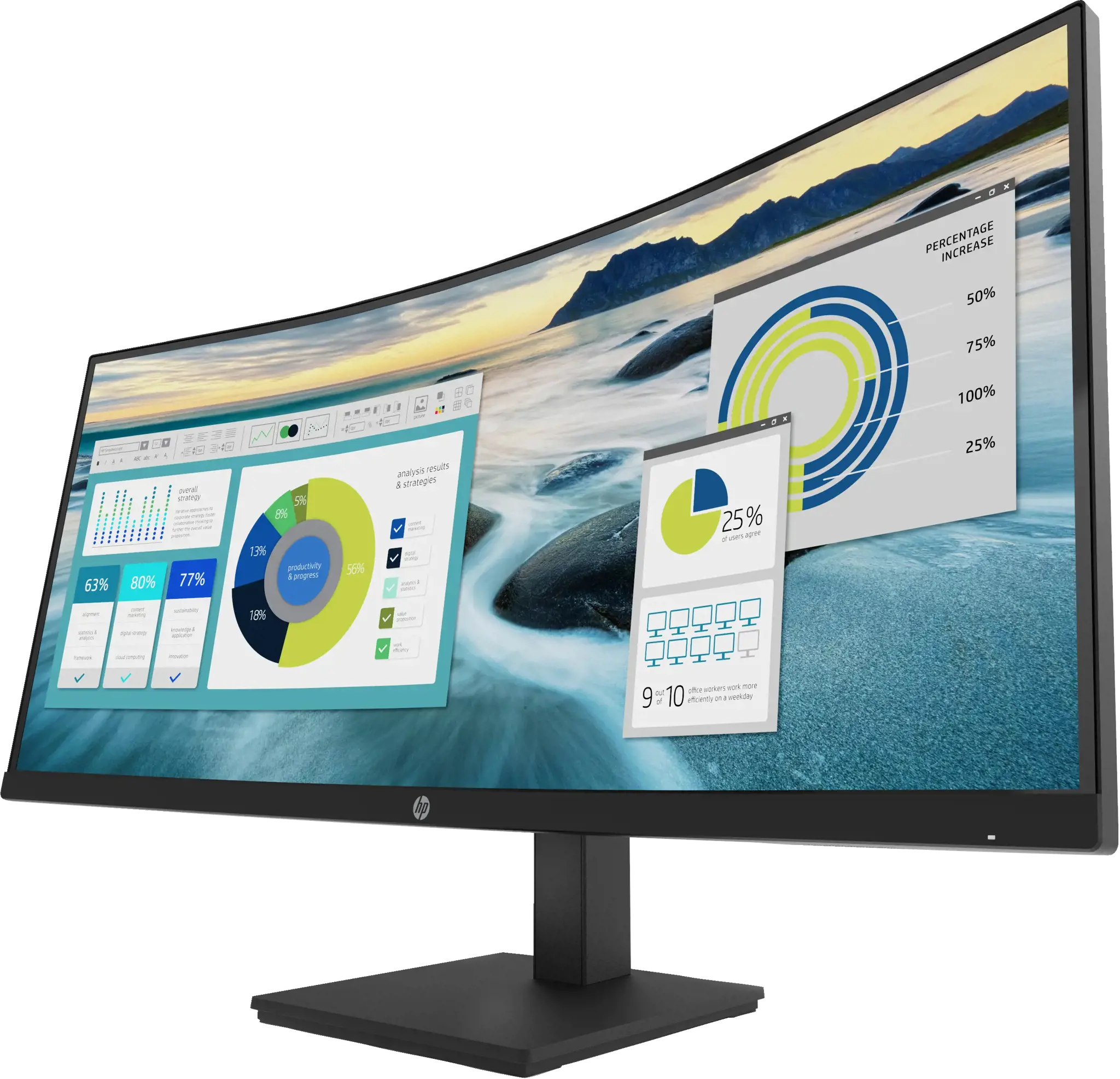 Monitorius HP P34hc G4, 86.4 cm (34"), 3440 x 1440 pixels, Quad HD, LED, 5 ms, Black
