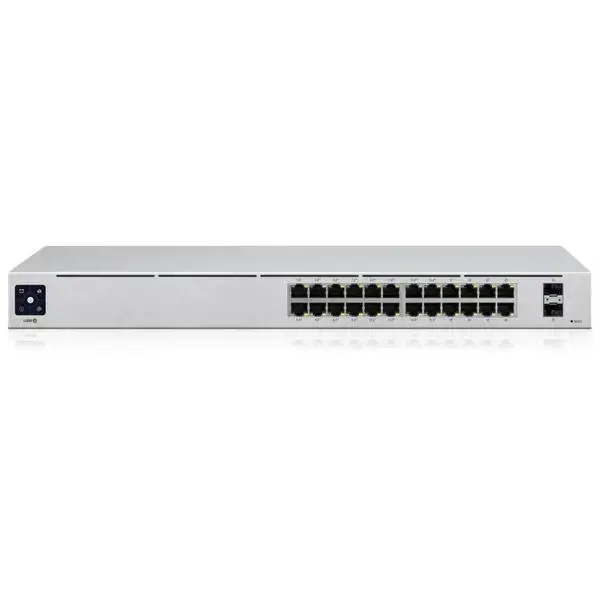 Ubiquiti USW-Pro-24-POE-EU konfigūruojamas gigabitinis antro ir trečio lygmens komutatorius su automatinio nustatymo 802.3at PoE+ ir 802.3bt PoE++ funkcijomis