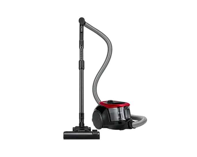 Samsung VC07M2110SR, 700 W, Bagless, 1.5 L, 80 dB, Black, Red