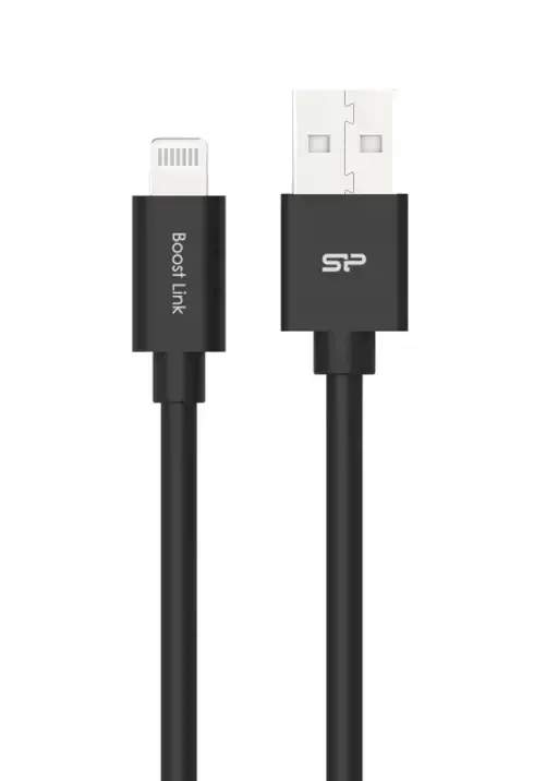 "SILICON POWER" USB - "Lightning" laidas LK15AL 1M PVC Mfi Juodas