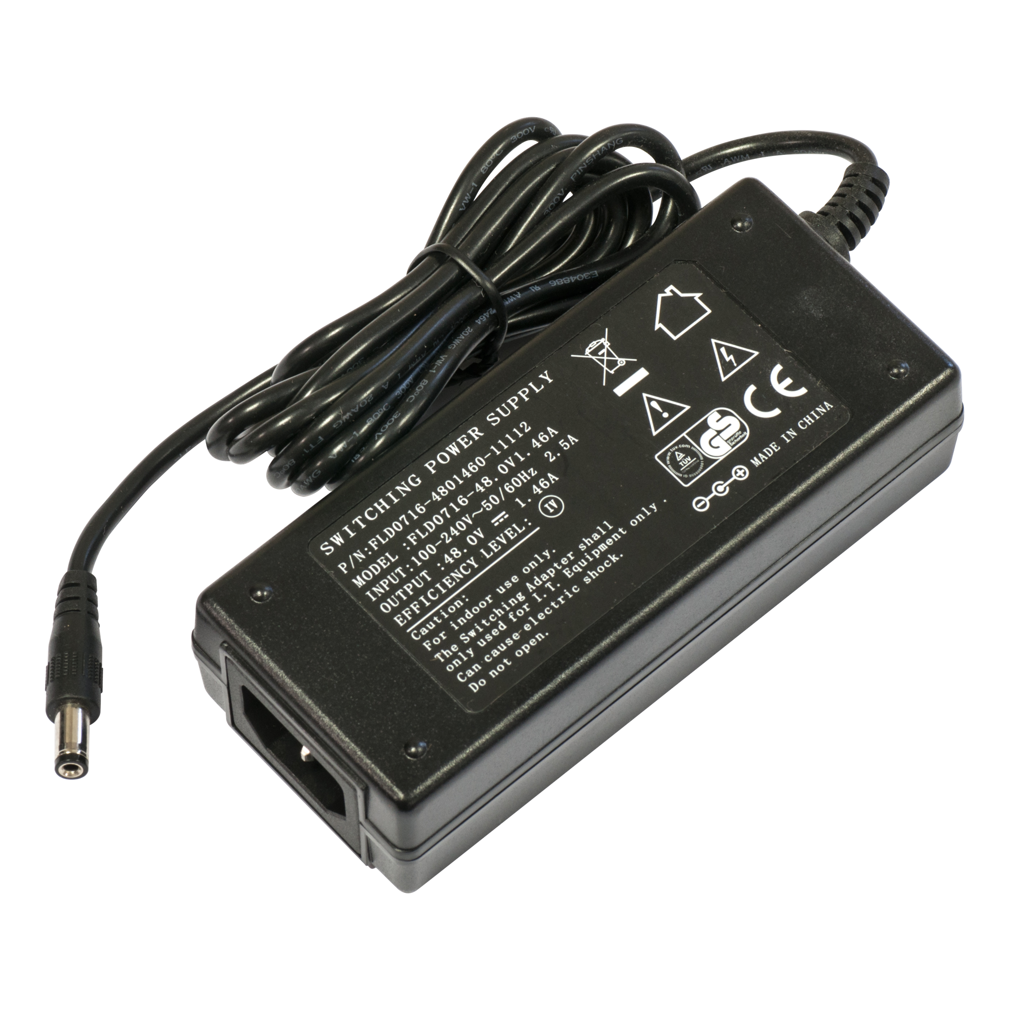 MIKROTIK 48POW Mikrotik 48POW 48V 1,46A maitinimo adapteris + maitinimo kištukas