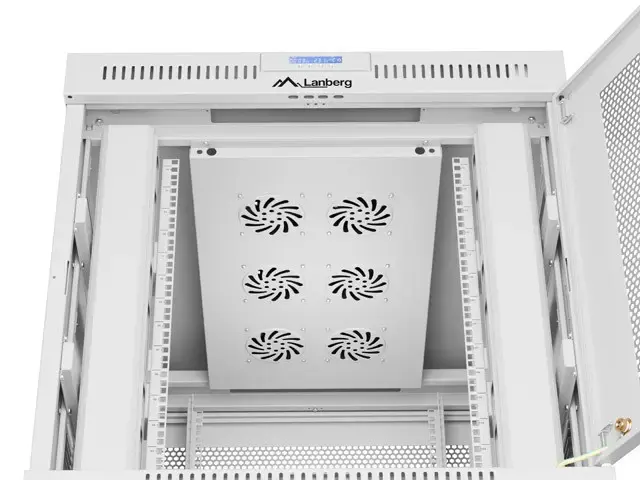 Free-standing rack cabinet 19" 15U 800x1000 grey perforated door LCD Lanberg (flat pack)