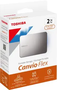 TOSHIBA 2 TB EXTERNAL HDD - CANVIO FLEX (WARM SILVER)