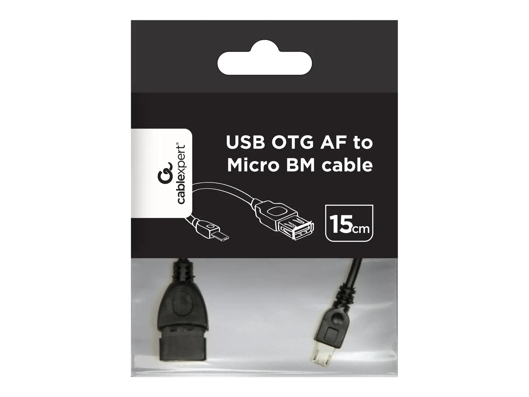 GEMBIRD A-OTG-AFBM-03 Gembird USB OTG AF - micro BM kabelis, 0,15 m