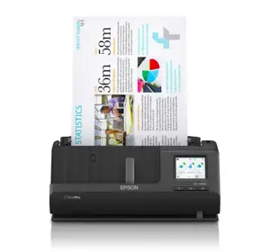 "Epson ES-C380W", 215,9 x 5588 mm, 600 x 600 DPI, 30 bitų, 24 bitų, 8 bitų, ADF + lapų skaitytuvas