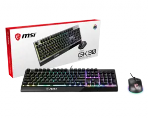 MSI VIGOR GK30 COMBO RGB MEMchanical Gaming Keyboard + Clutch GM11 Gaming Mouse ' UK Layout, 6 zonų…