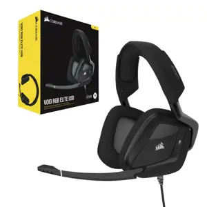 CORSAIR VOID RGB ELITE USB Premium žaidimų ausinės su 7.1 erdvinio garso ausinėmis Carbon EU versija