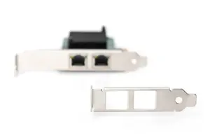 DIGITUS DN-10132 Gigabit Ethernet PCI Express kortelė 2 prievadų 32 bitų žemo profilio laikiklis "Intel" mikroschemų rinkinys