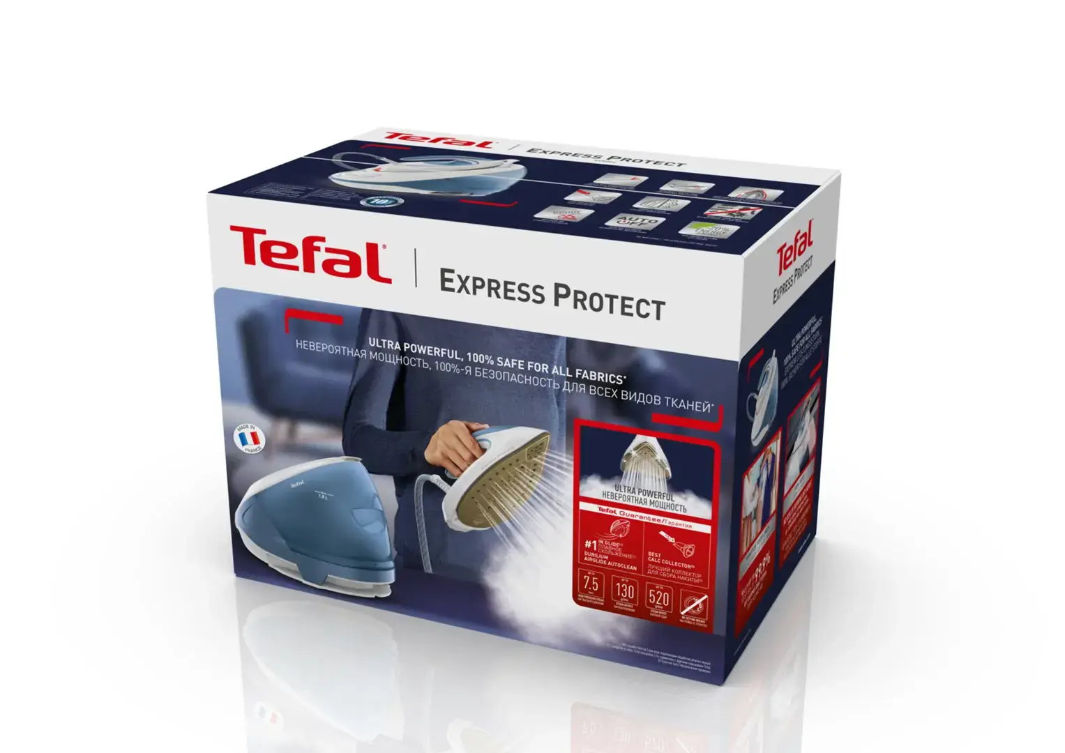 Tefal Express Protect SV9202 2800 W 1.8 L Durilium AirGlide Autoclean soleplate White, Blue