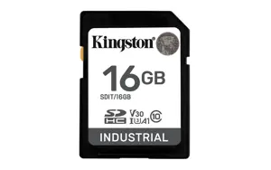 KINGSTON 16GB SDHC pramoninis -40C iki 85C C10 UHS-I U3 V30 A1 pSLC