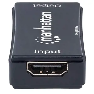 MANHATTAN HDMI kartotuvas atkuria 4K vaizdo įrašus ir neprarastą garsą iki 40 m 131 pėdų.