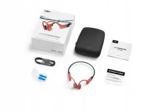 Shokz OpenSwim Pro Red wireless bone conduction headphones