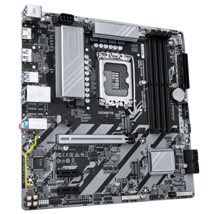 Mainboard GIGABYTE Intel B860 Express LGA1851 Micro-ATX Memory DDR5 Memory slots 4 2xPCI-Express 1x 1xPCI-Express 16x 2xM.2 1xHDMI 1xDisplayPort 1xAudio-In 1xAudio-Out 1xMicrophone 3xUSB 2.0 3xUSB 3.2 1xPS/2 1xRJ45 B860MD3HP1.0
