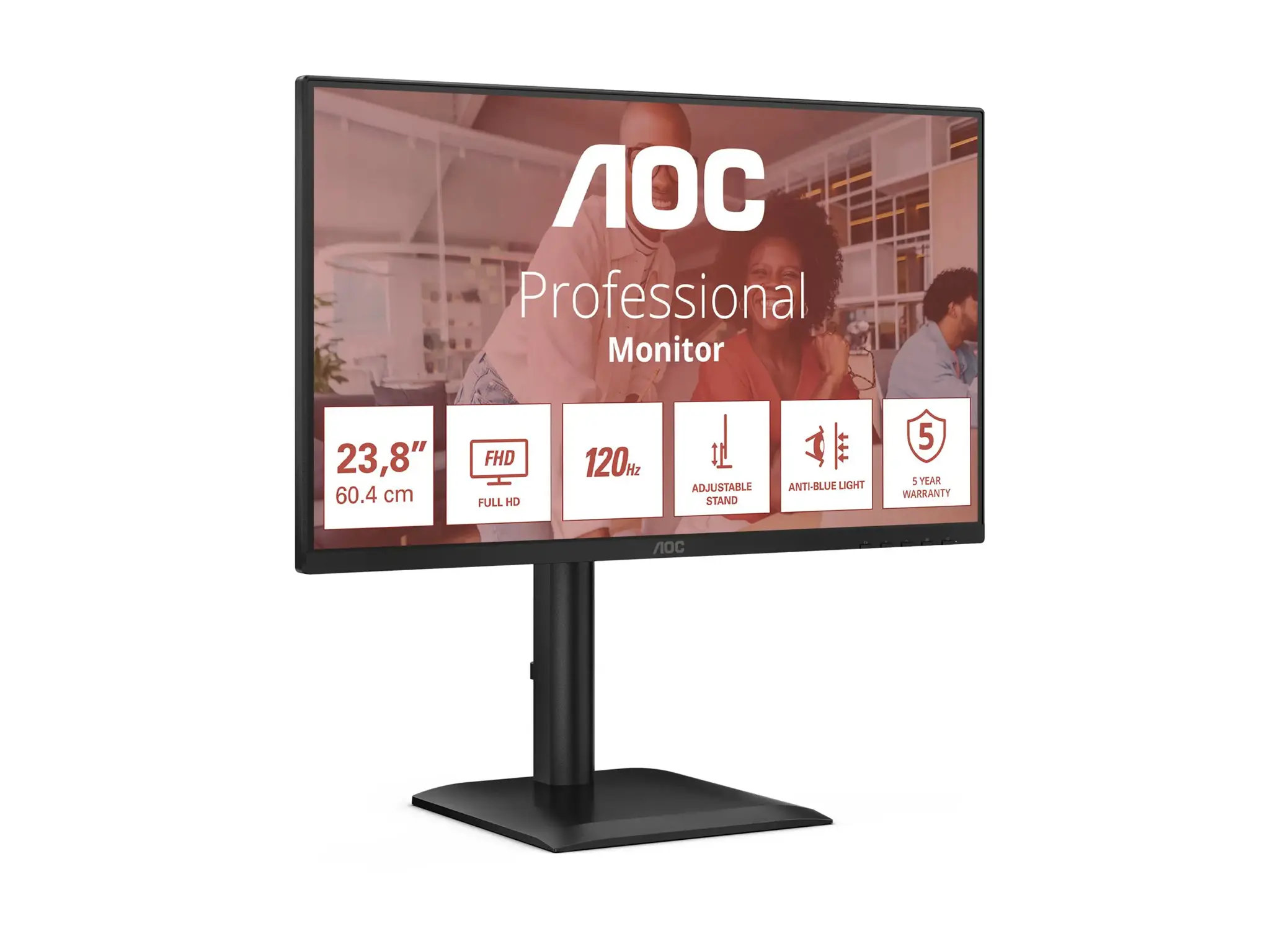 LCD Monitor AOC  60.5 cm (23.8") 1920 x 1080 pixels Full HD Native aspect ratio 16:9 LED Flat 24E4U