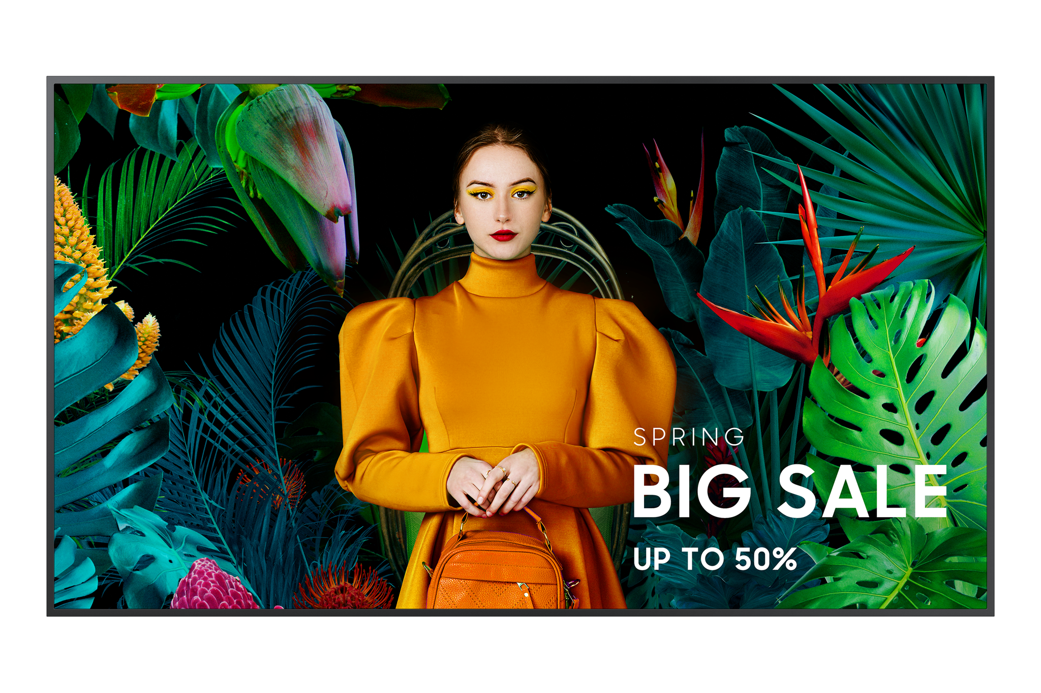 Samsung QB55C, Digital signage flat panel, 139.7 cm (55"), LCD, 3840 x 2160 pixels, Wi-Fi, 16/7