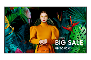 Samsung QB55C, Digital signage flat panel, 139.7 cm (55"), LCD, 3840 x 2160 pixels, Wi-Fi, 16/7