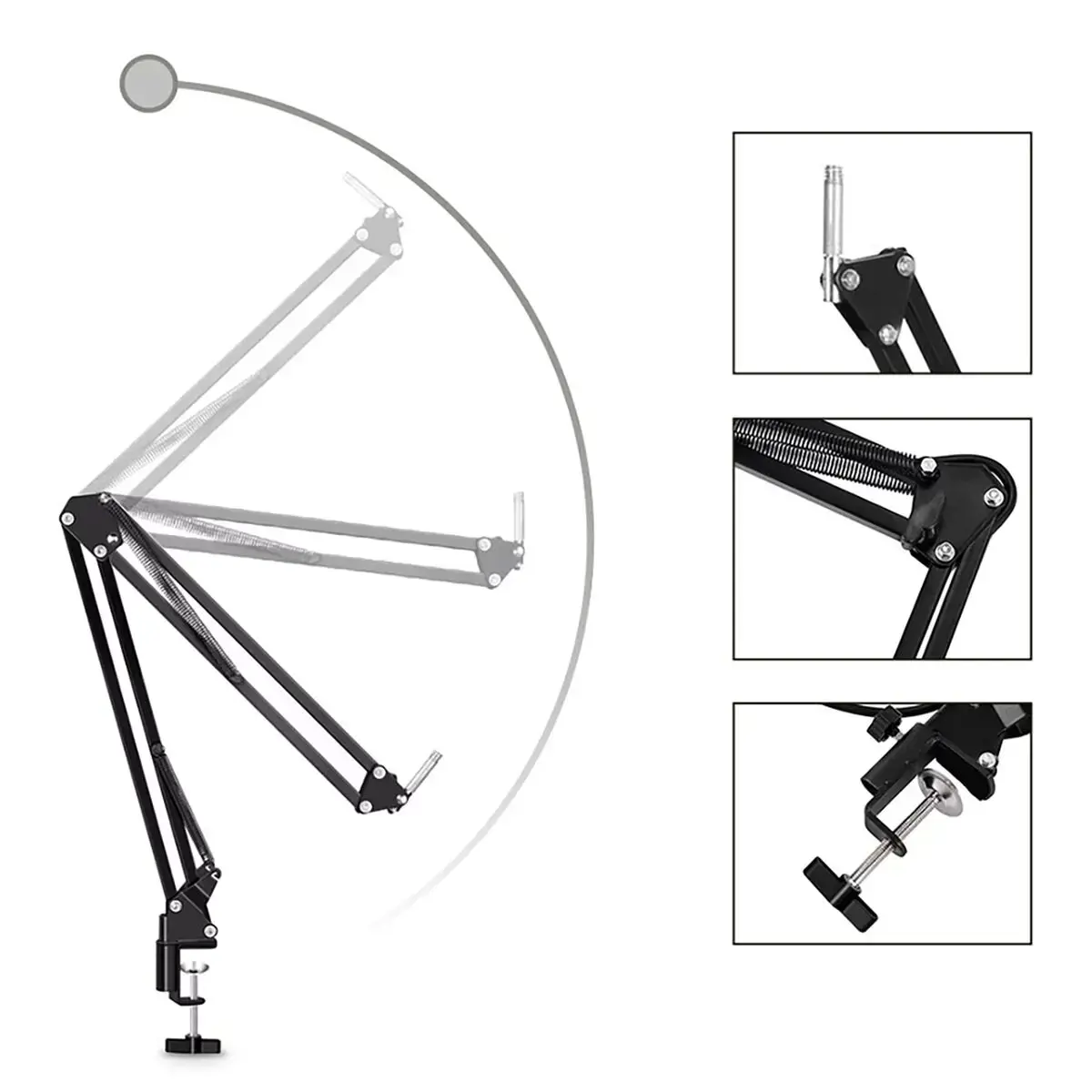 Studijinis mikrofonas su priedų rinkiniu kondensatorinis MT397S sidabrinis