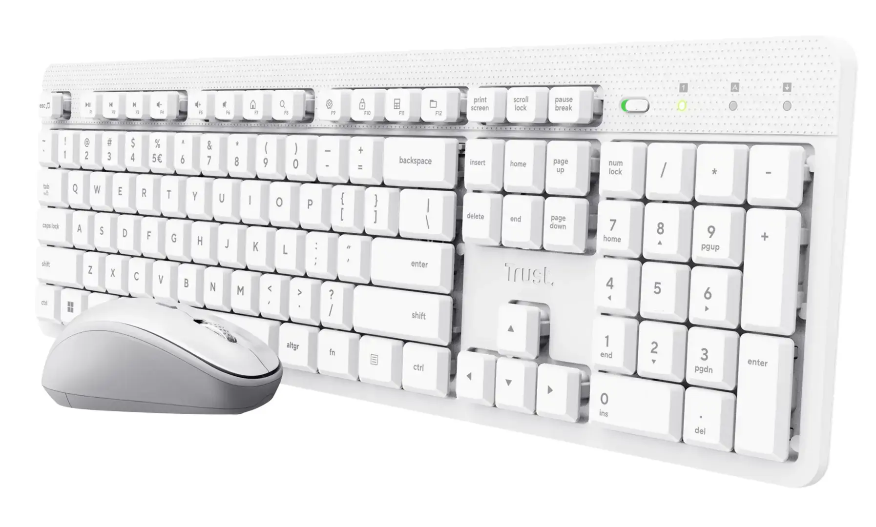 Trust Ody II Wireless US - set (keyboard + mouse), white