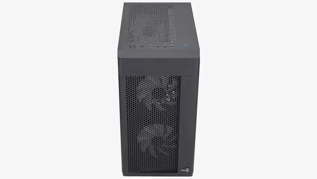 "Aerocool HEXFORMBKV2" Micro ATX kompiuterio korpusas 3 ventiliatoriai FRGB Juoda, Mini Tower, Kompiuteris, Juoda, micro ATX, Mini-ITX, ABS, SPCC, Galinis, Priekinis