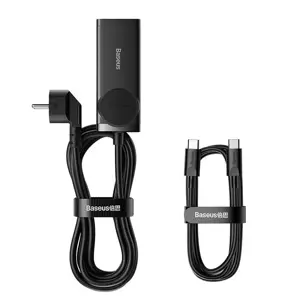 "Baseus GaN3 Pro" sieninis įkroviklis / maitinimo juosta 2xUSB + 2xUSB-C + AC, 100 W (juoda)