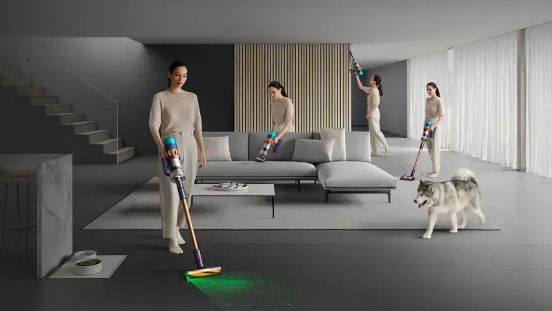 Dyson Gen5 Detect Absolute Belaidis dulkių siurblys, Midnight Blue/Copper
