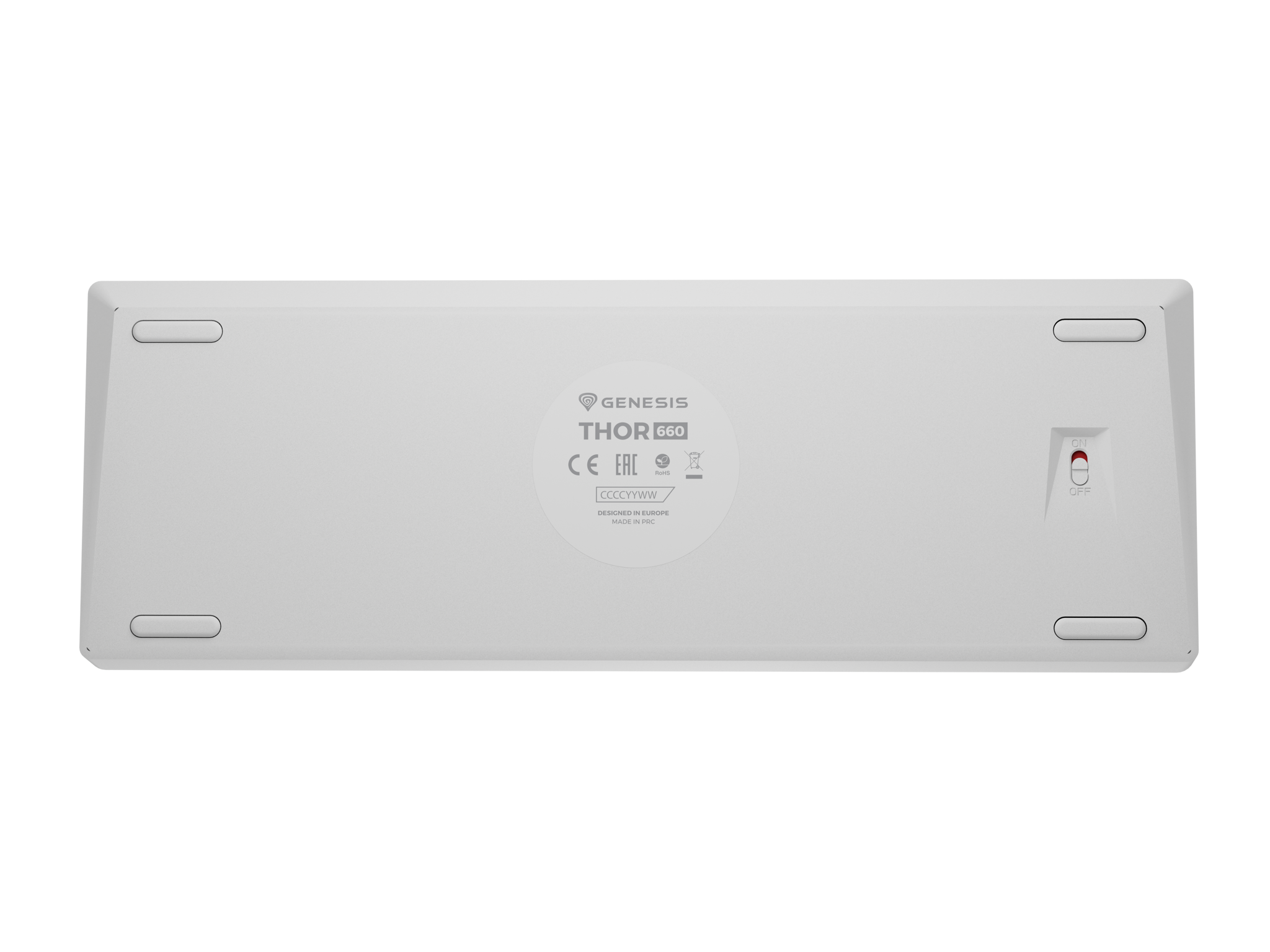 Genesis | THOR 660 G2 | Gaming keyboard | Wireless/Wired | US | White | 2.4 GHz, Bluetooth, USB | Tactile