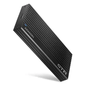 Itin greita išorinė AXAGON EEM2-GTR THIN RIB dėžutė su USB 3.2 Gen 2 sąsaja skirta NVMe (PCI-Expres…