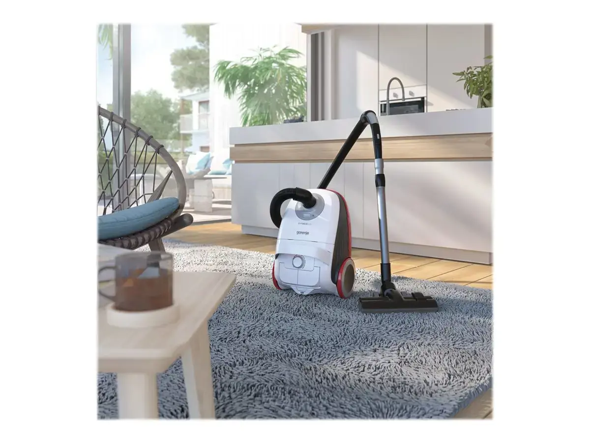 "Gorenje" dulkių siurblys VCEA21GPLW Dulkių siurblys su maišeliais, galia 700 W, dulkių talpa 3 l, baltas