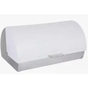 Bread box, steel, white Klausberg, 39 x 28 x 18.5 cm.