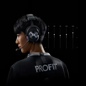 LOGITECH G PRO X laidinės žaidimų ausinės - mėlynas mikrofonas - juodos spalvos - USB DAC