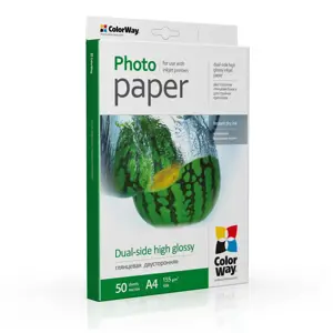 ColorWay Photo Paper, 50 sheets | 155 g/m² | A4 | Dual-side High Glossy