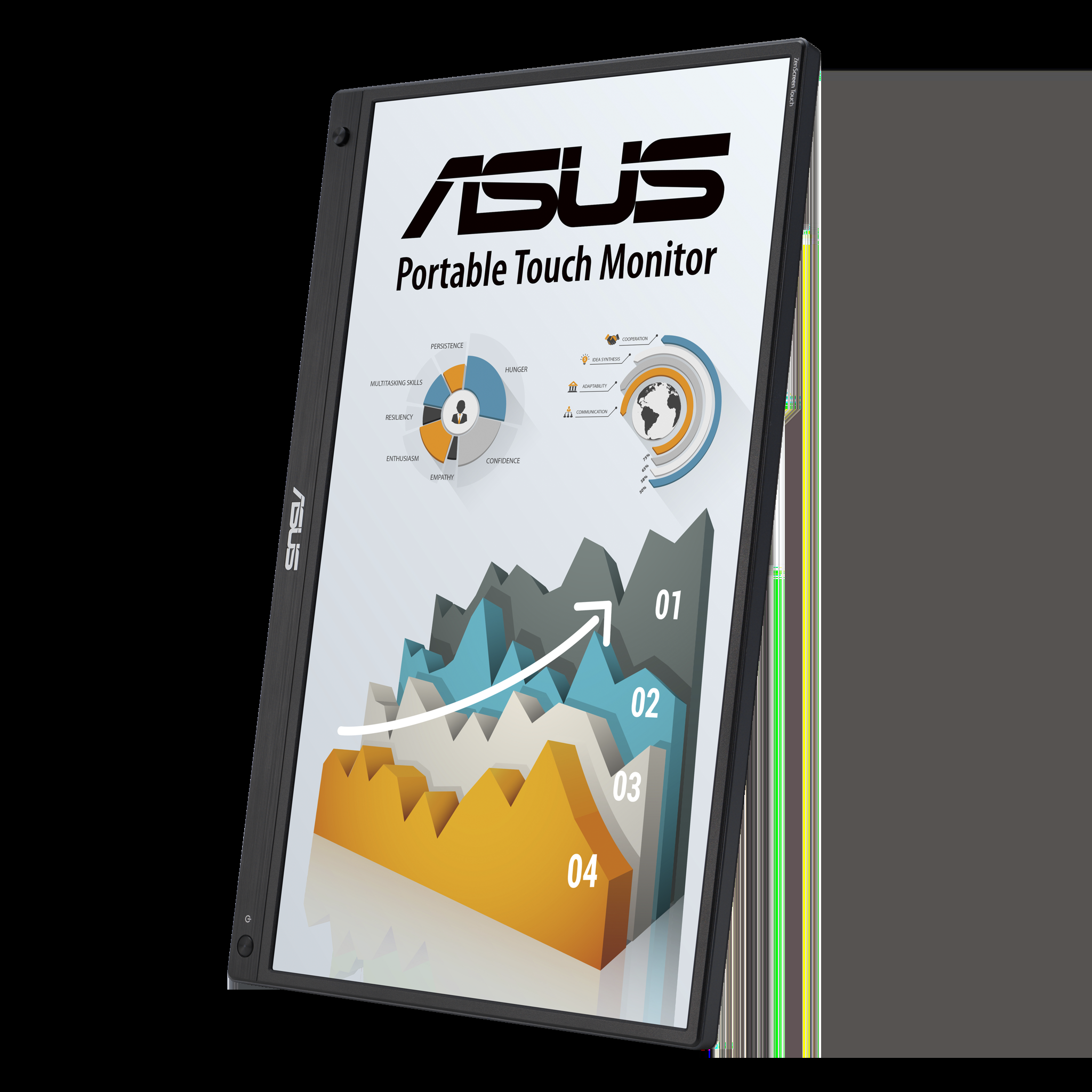 ASUS ZenScreen MB16AHT, 39,6 cm (15,6"), 1920 x 1080 taškų, "Full HD", 5 ms, juodas