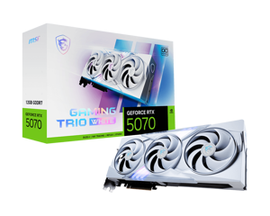 Vaizdo plokštė MSI GeForce RTX 5070 12 GB, GDDR7, GeForce RTX 5070 12G GAMING TRIO OC WHIT
