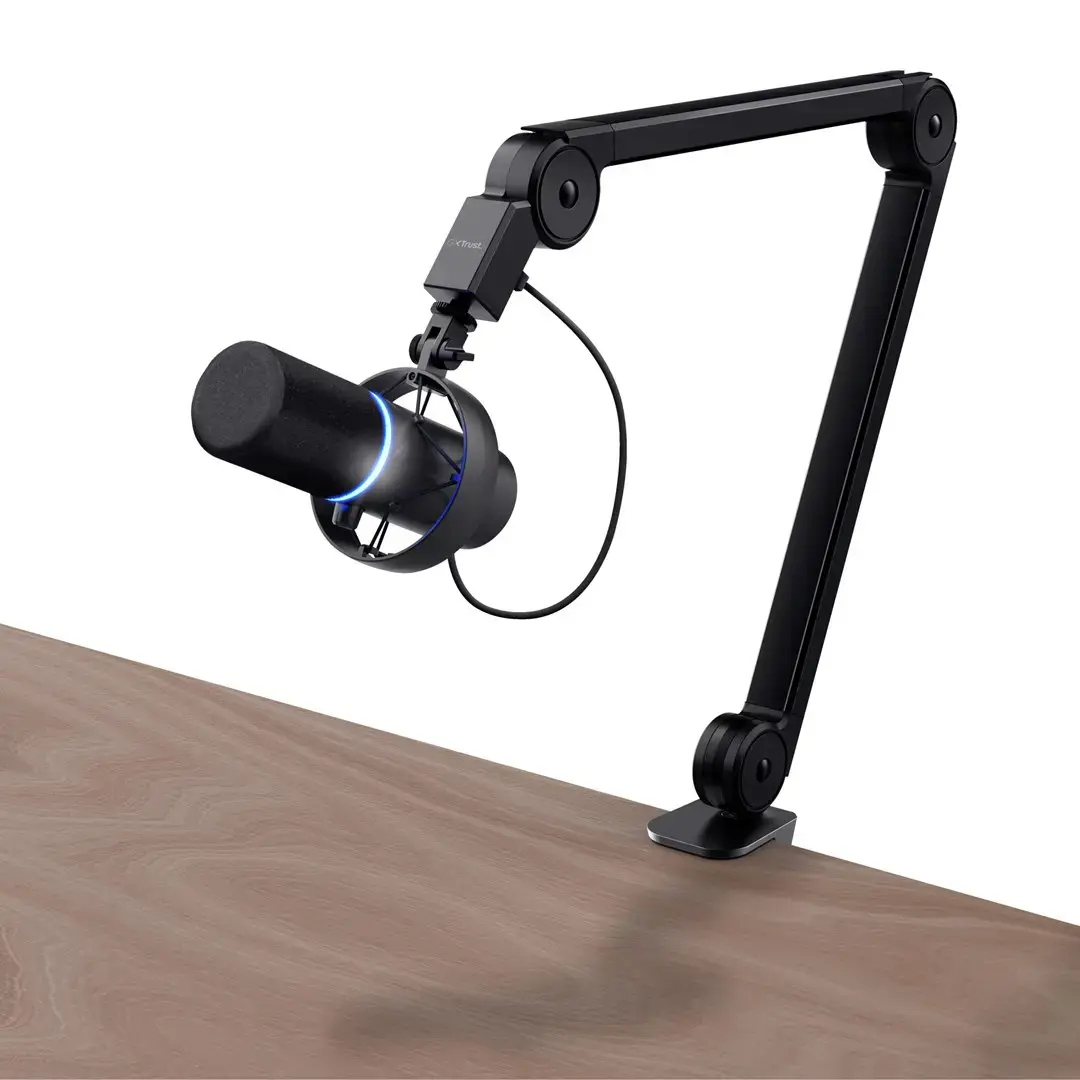 "Trust GXT 255+ Onyx", kompiuterio mikrofonas, 30-18000 Hz, 24 bitų, 96 kHz, 130 dB, kardioidinis